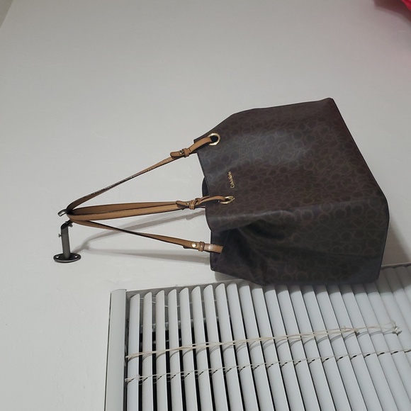 Calvin Klein Signature Brown & Tan Tote Bag - Picture 5 of 11